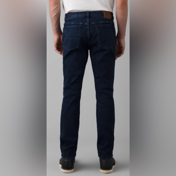 PrAna Men’s Dark Grey Wash Bridger Slim Fit Stretch Denim Jeans size 35 x 30 - Picture 3 of 7